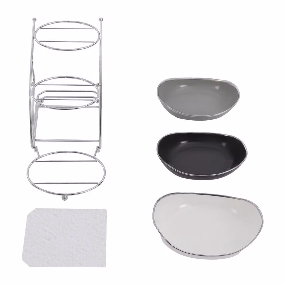Havendro 3-Tiered Grey Fruit Serving Bowls with Stand – 2