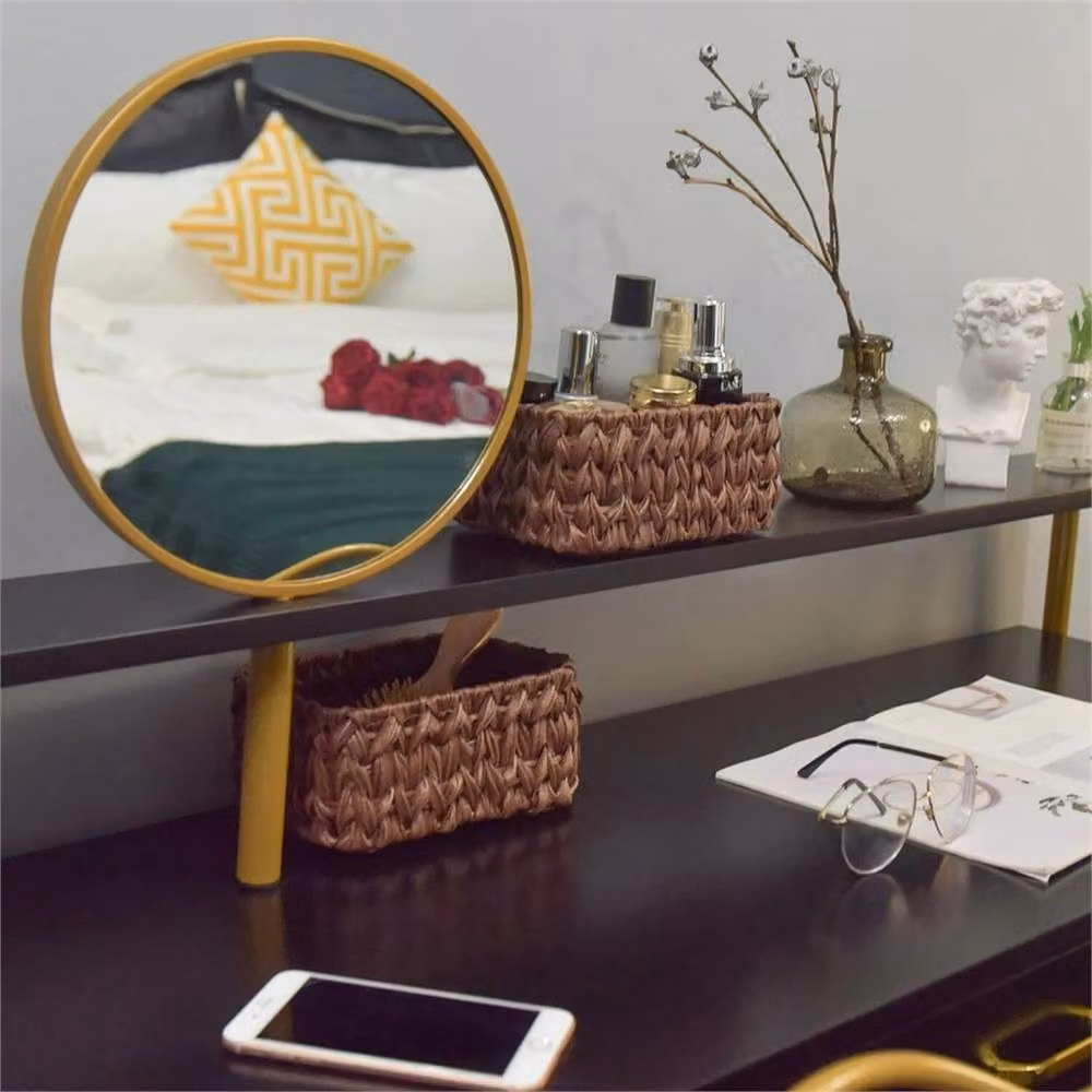 Nordara Brown Open Weave Wicker Bathroom Storage Organiser – 3
