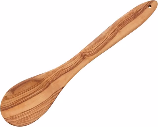 Orsina Handcrafted Natural Olive Wood Cooking and Mixing Spoon in Brown