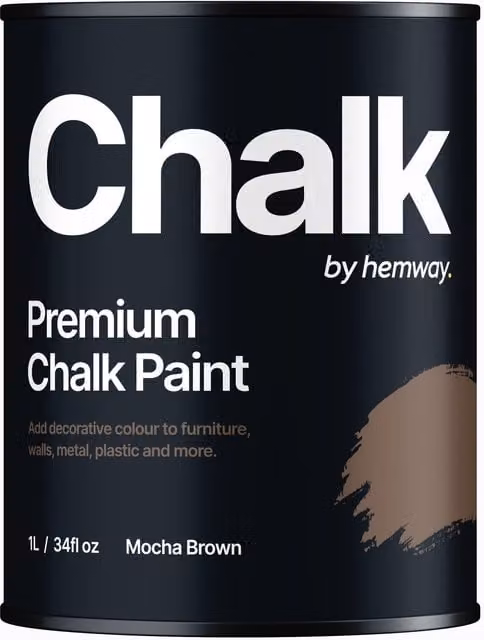 Hemway Chalk Paint Flat Matt in Mocha Brown, 1L