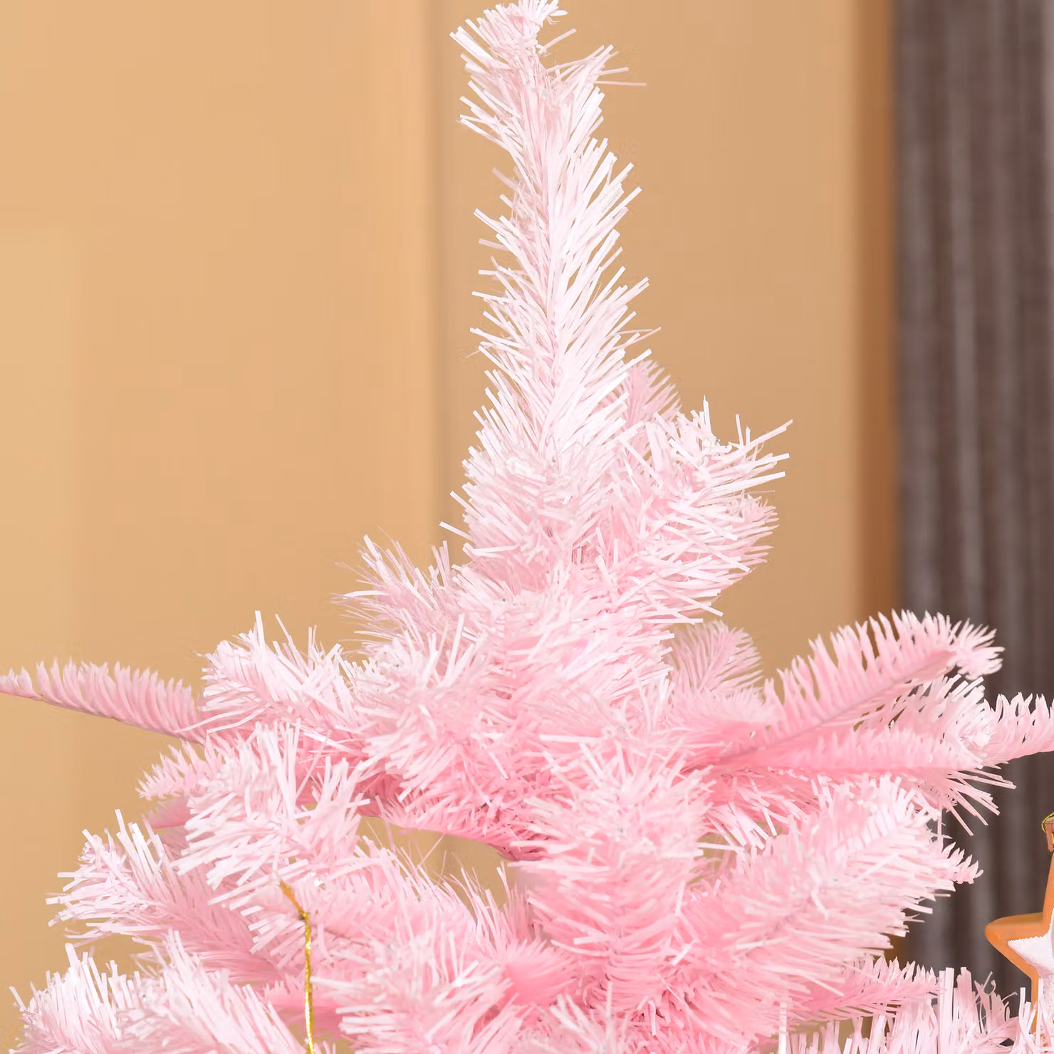 HOMCOM 6ft Pop-up Artificial Christmas Tree in Pink – 3