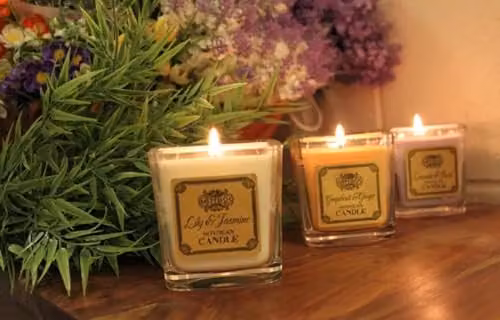 A & W Soy Candle, White, W: 7 cm, D: 7 cm, H: 7.5 cm – 2