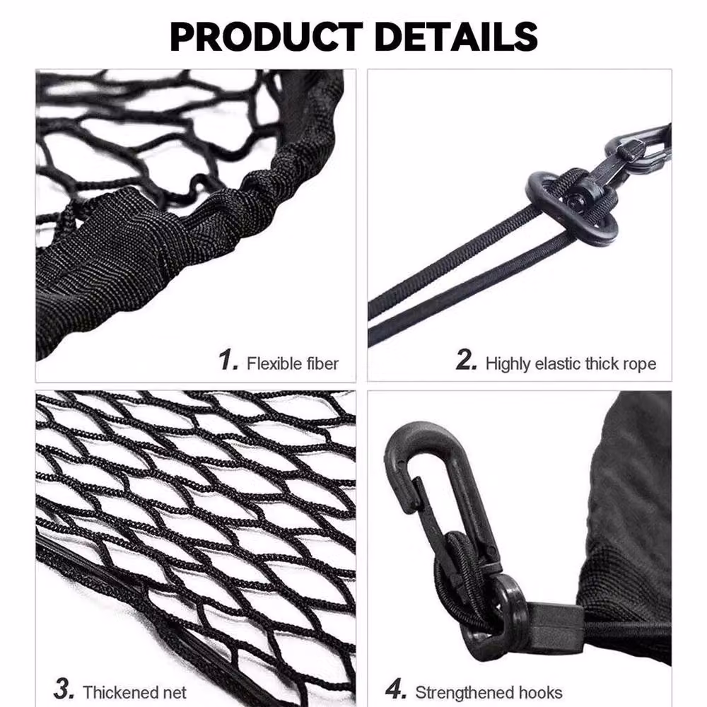 FLAVORA 2 Large Elastic Car Boot Mesh Net Cargo Storage Net in Black – 5