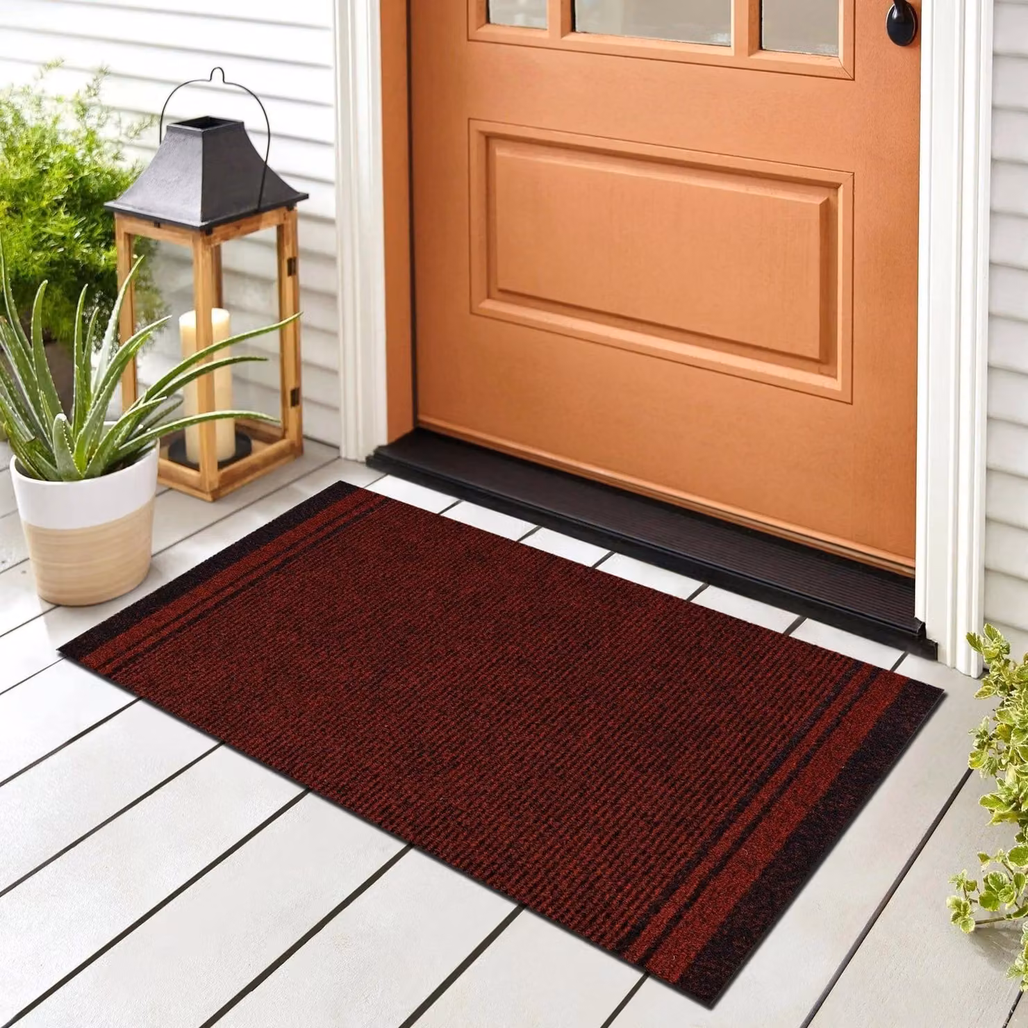 RugsX Malaga Red Rectangular Doormat, W: 80 cm, L: 190 cm – 2