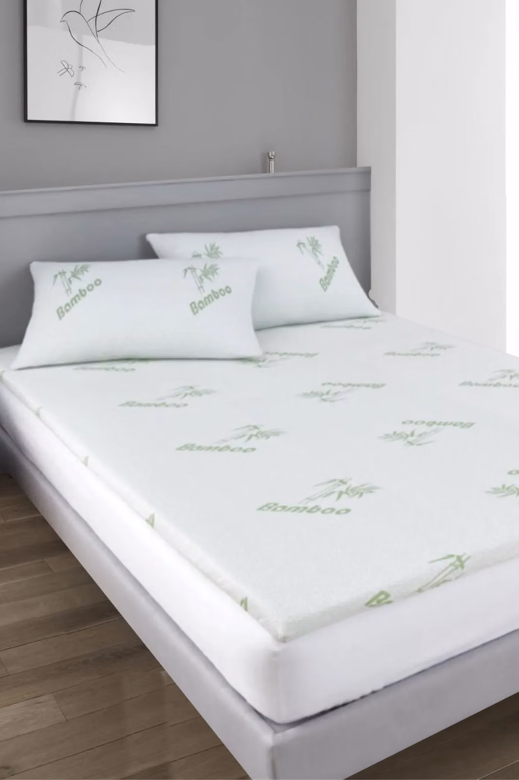 Ezysleep Super Soft Bamboo Bounce Back Foam Mattress Topper, White, Single, Depth: 10 cm – 2