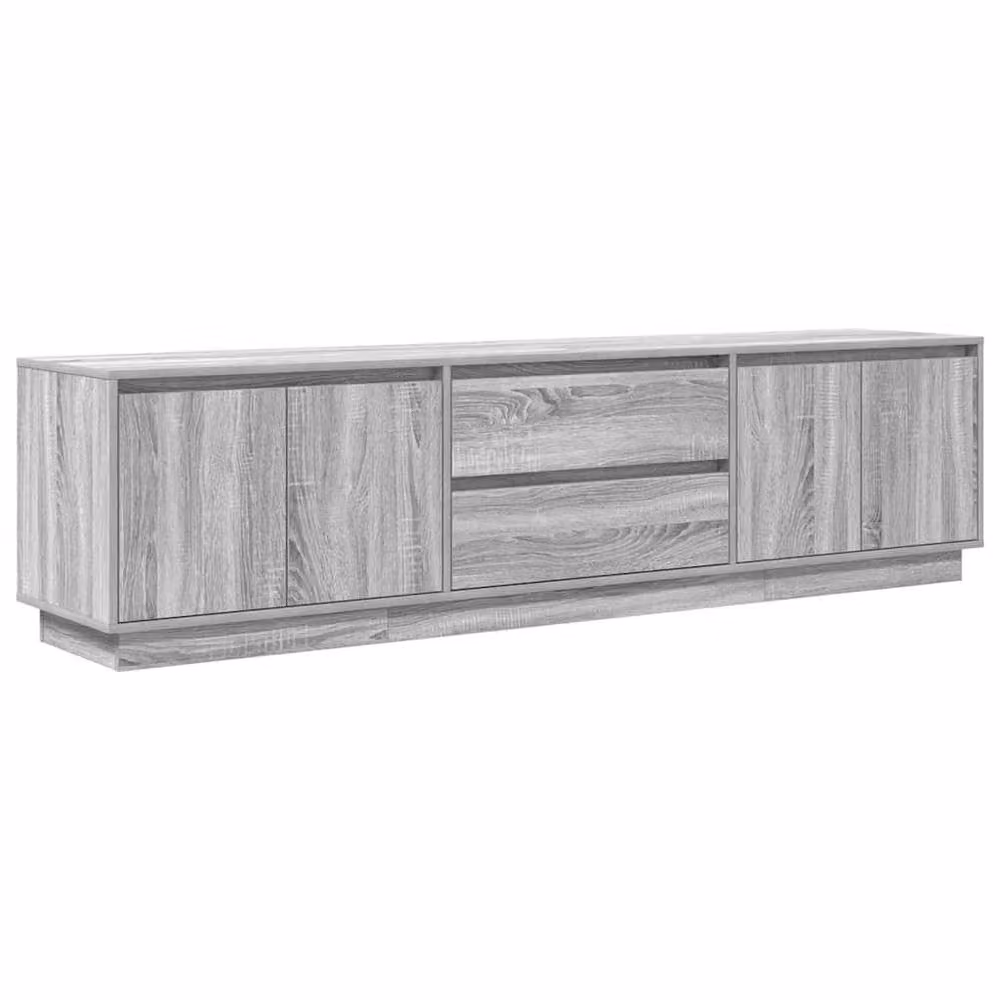 Berkfield Home Modern TV Cabinet with LED Lights in Grey Sonoma, W: 193.5 cm, D: 41 cm, H: 50 cm – 2