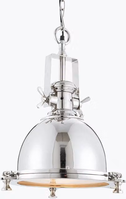 Perch & Parrow Oscar Small Industrial Chrome Pendant Light