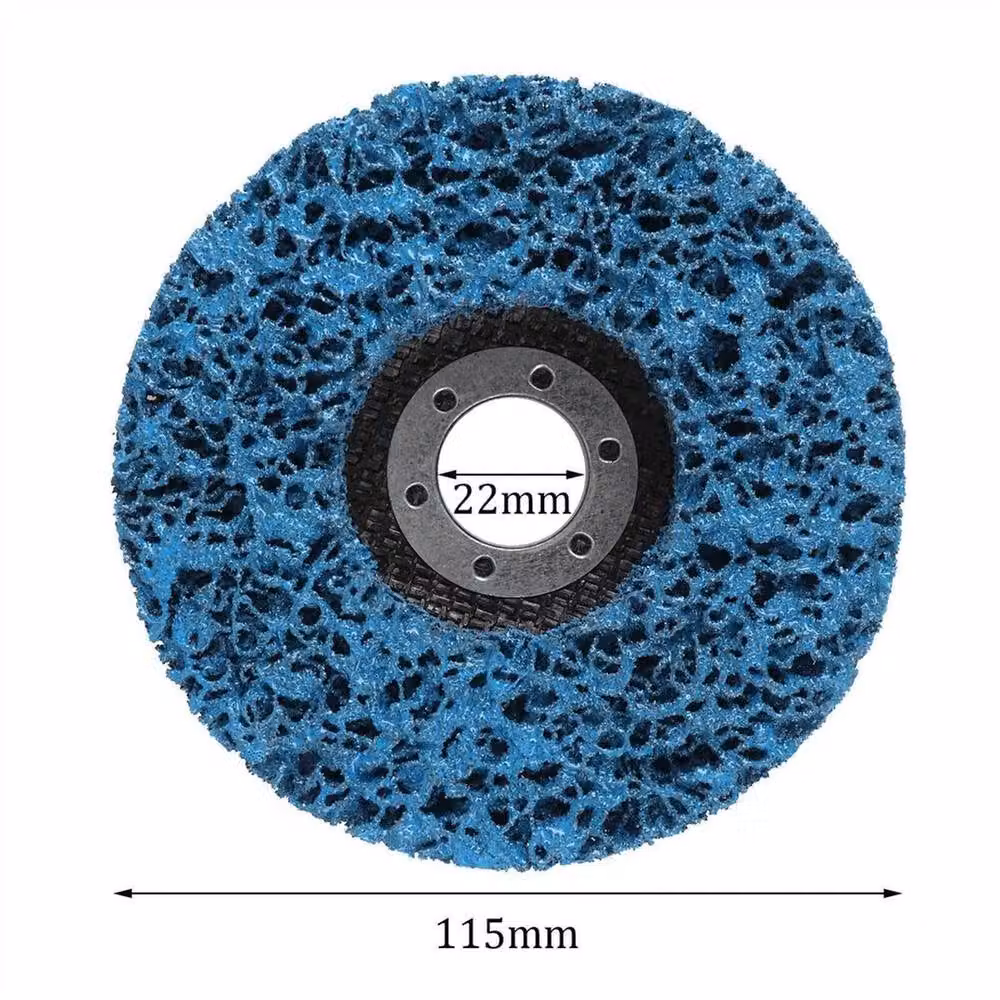NESTLUNE Blue Poly Strip Disc Wheels for Angle Grinders, Rust and Paint Remover – 2