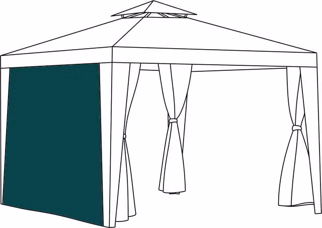 Gardenista Replacement Garden Gazebo Side Panels in Green Plain Polyester, H: 260 cm x W: 190 cm