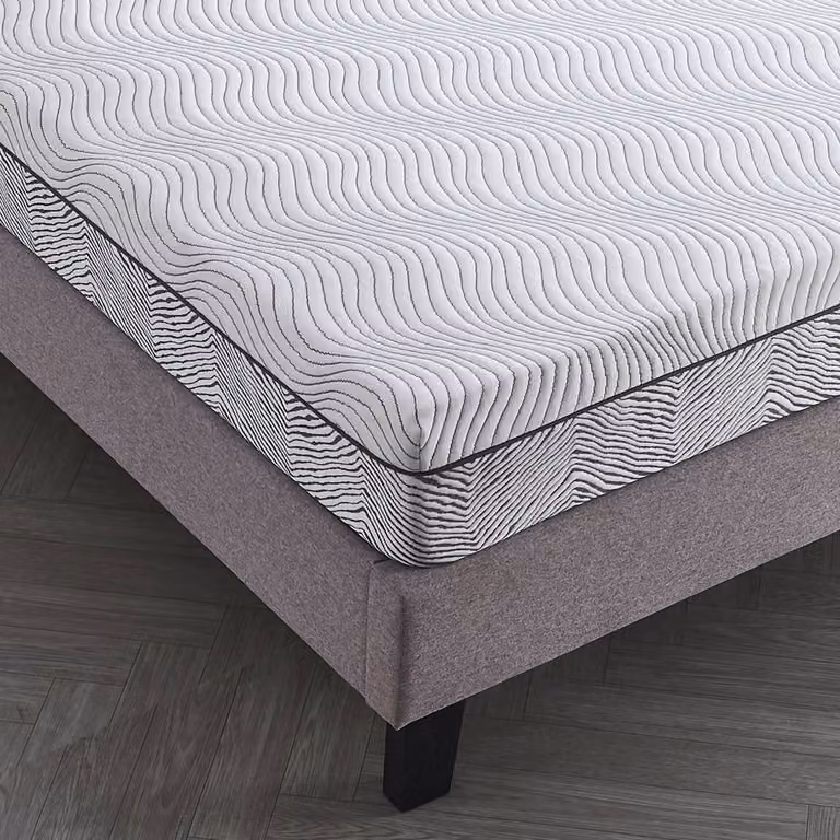 Rolipo Single Memory Foam Mattress, White, W/D/H: 90 x 190 x 20 cm