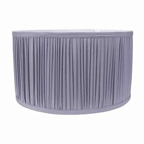 ValueLights Jess Fabric Ruched Pleated Drum Lamp Shade in Blue, Width: 35 cm – 1