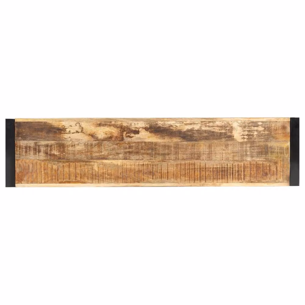 Berkfield Home Industrial Mango Wood Console Table in Brown, W/D/H: 150 x 35 x 76 cm – 2