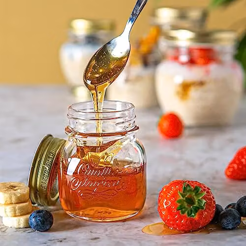 Bormioli Rocco Quattro Stagioni Glass Preserving Jars with Airtight Screw Lids, Transparent, 150ml, Pack of 4 – 2
