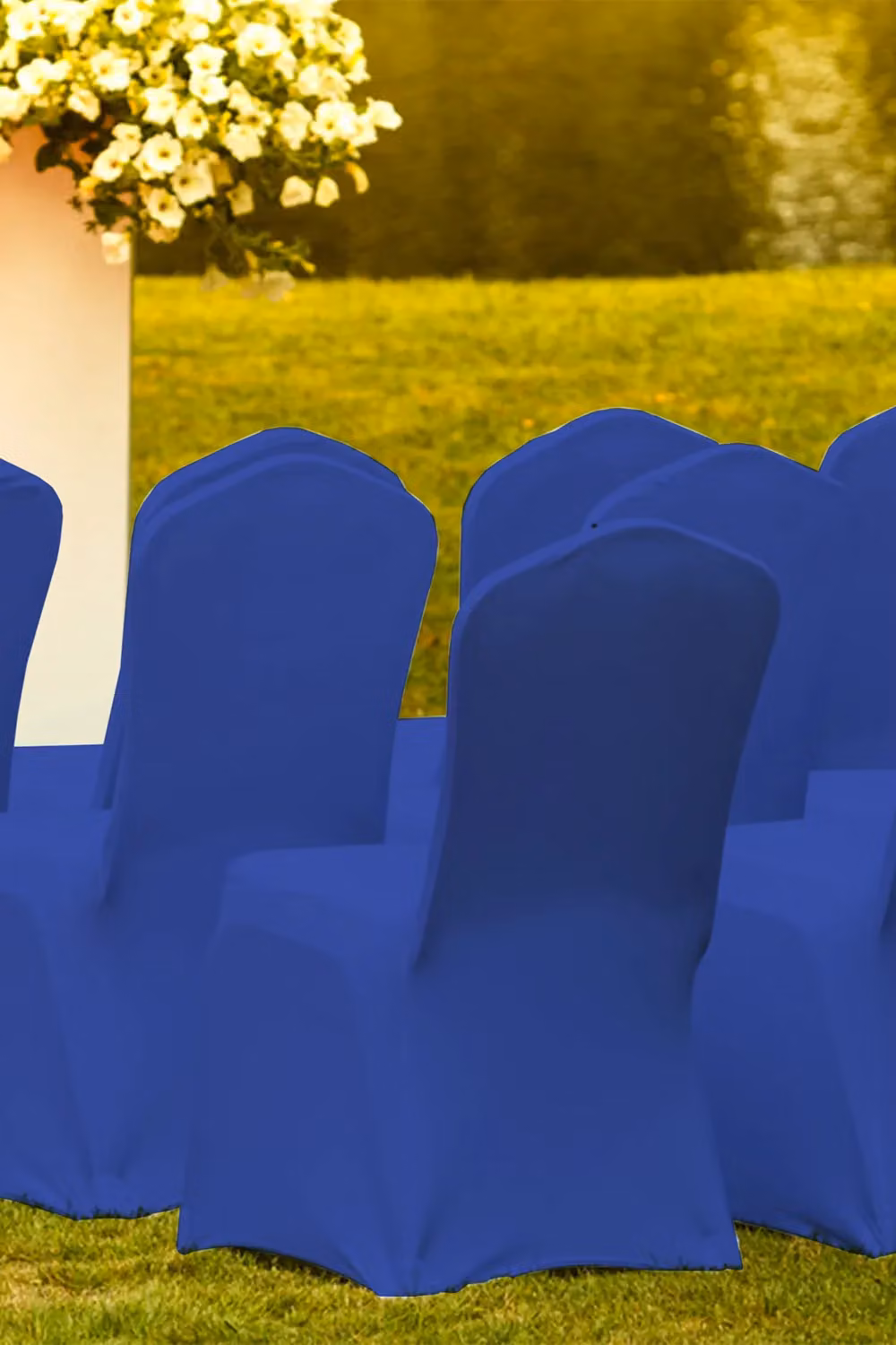 Neel Blue 10-Piece Spandex Arched Front Dining Chair Covers, Stretch Fabric Removable and Washable Slipcovers in Royal Blue – 5