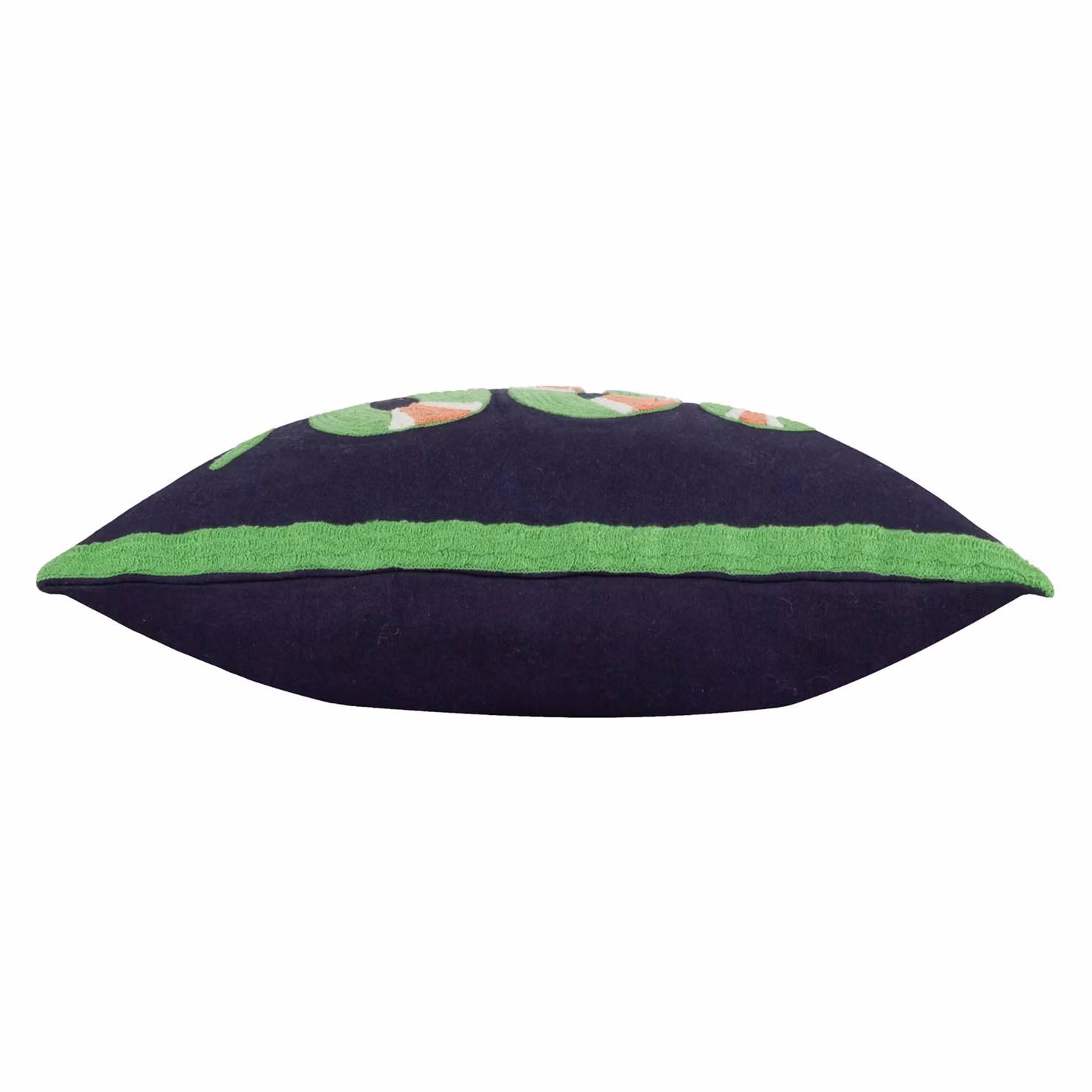 Furn Coral Snake Embroidered Cotton Cushion in Green, W: 50 cm, H: 30 cm, D: 30 cm – 3
