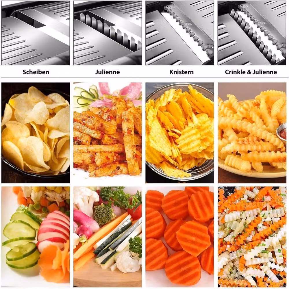 NESTLUNE Adjustable Mandoline Slicer Vegetable and Fruit Cutter Tool in Black – 5