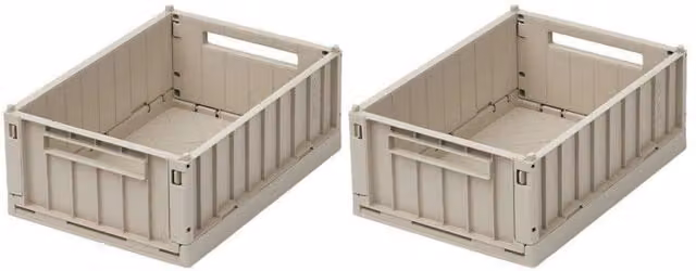 Liewood Weston Medium Storage Crate Set of 2 in Sand, W/D/H: 36.0 x 25.0 x 13.5 cm – 1