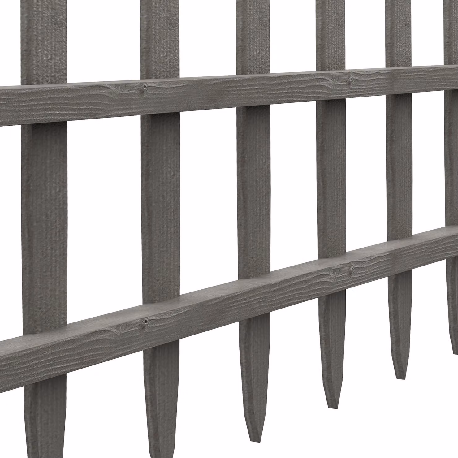 Outsunny 4-Piece Grey Wooden Garden Fencing Landscape Edging – 5