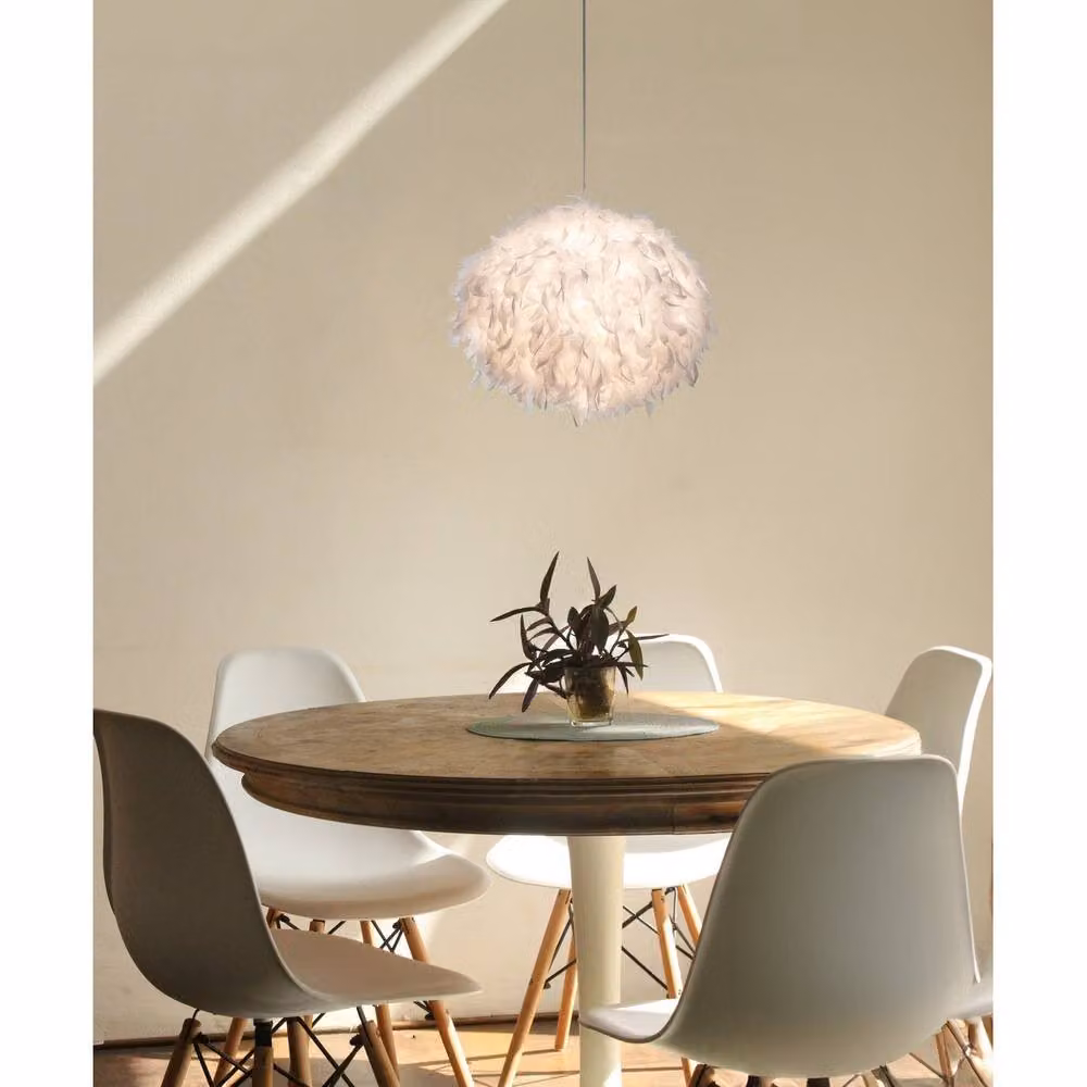 Netlighting Ducky White Feather Pendant Ceiling Light, Diameter: 60 cm, E27 – 2