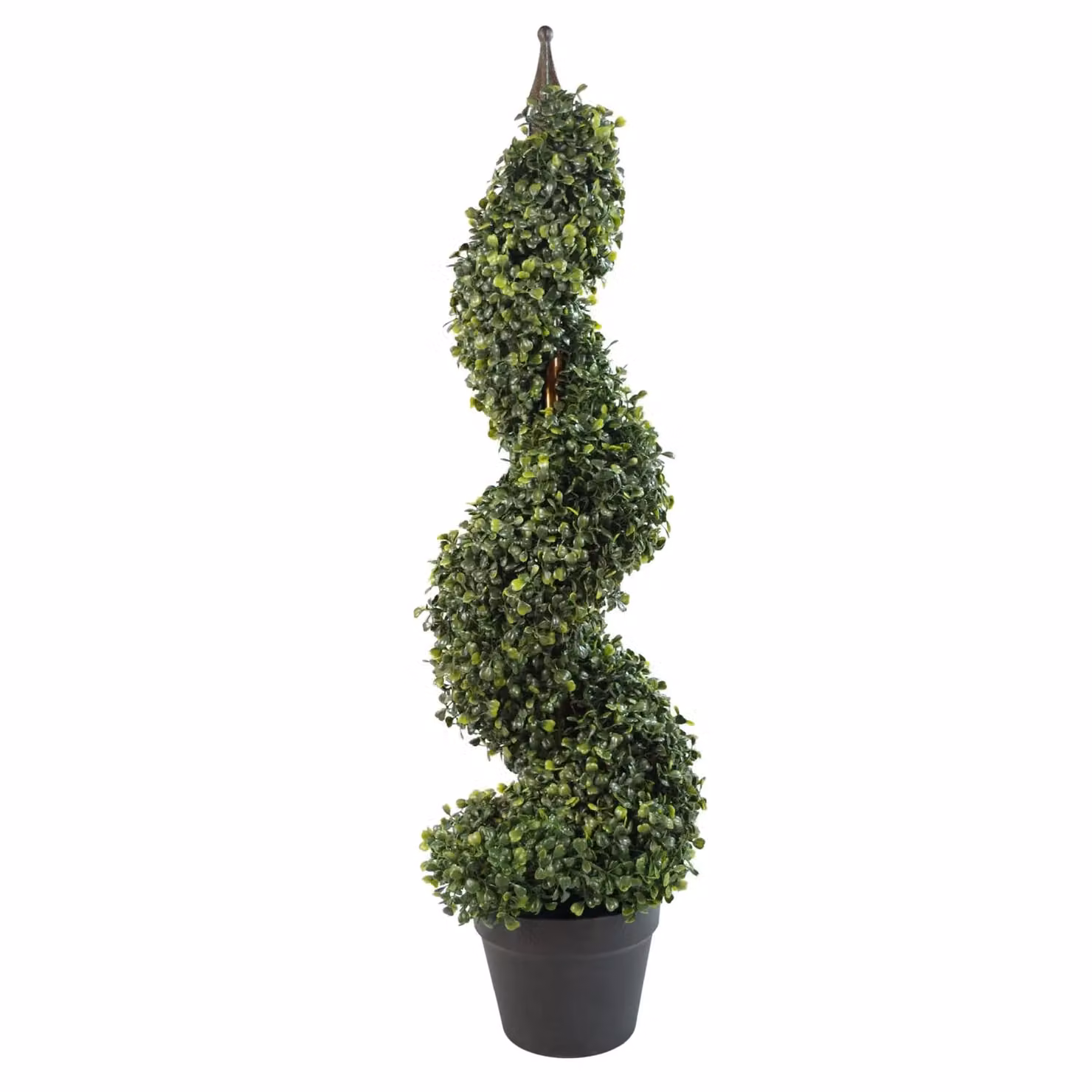 Botanik Pair of Green Artificial Boxwood Spiral Topiary Tower Trees, Height: 90 cm – 3