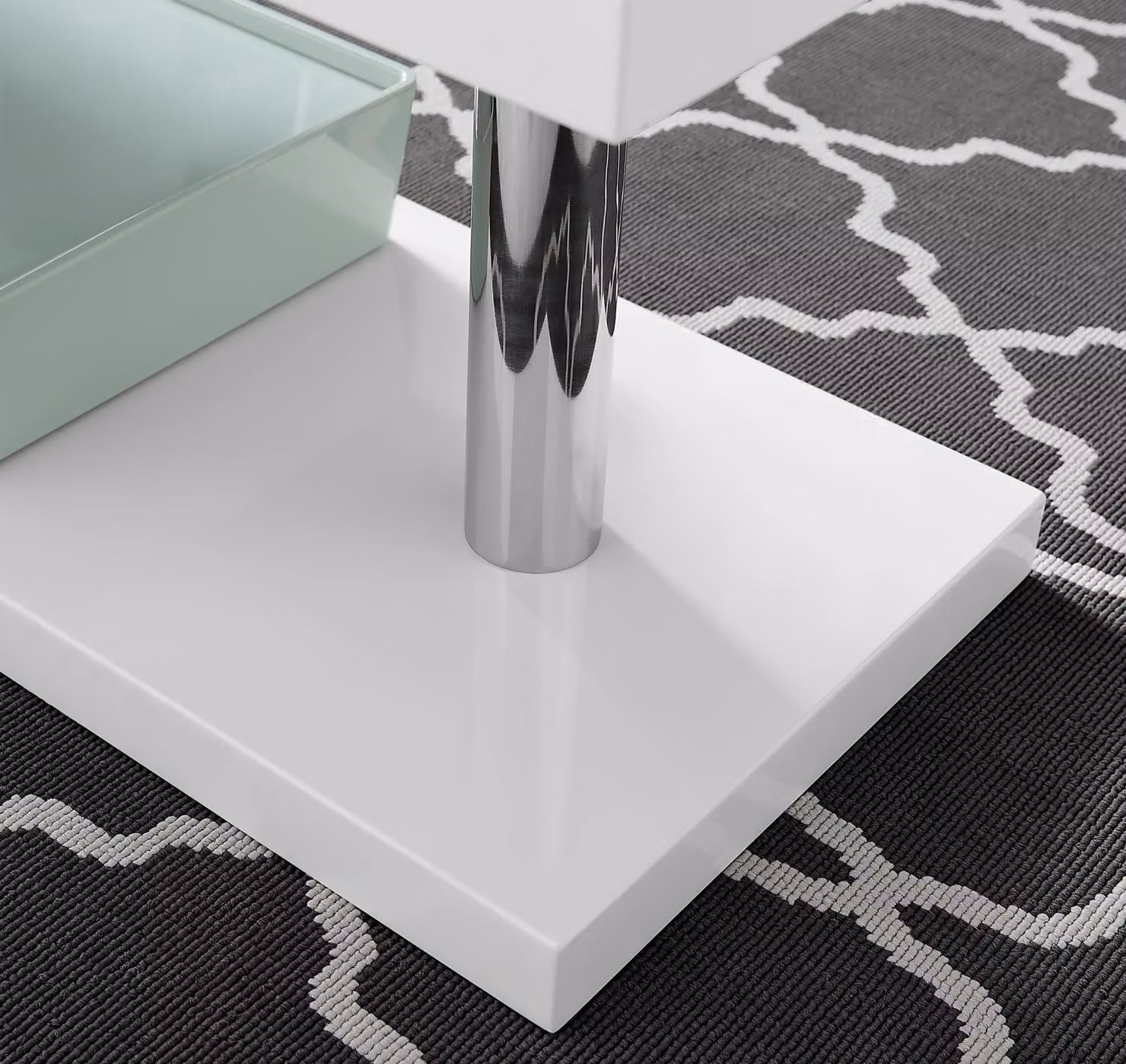 FurnitureboxUK Siena White High Gloss Modern Writing Desk with Rotating Top – 5