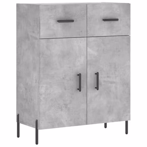 vidaXL Modern Sideboard in Concrete Grey, W/D/H: 69.5 x 34.0 x 90.0 cm