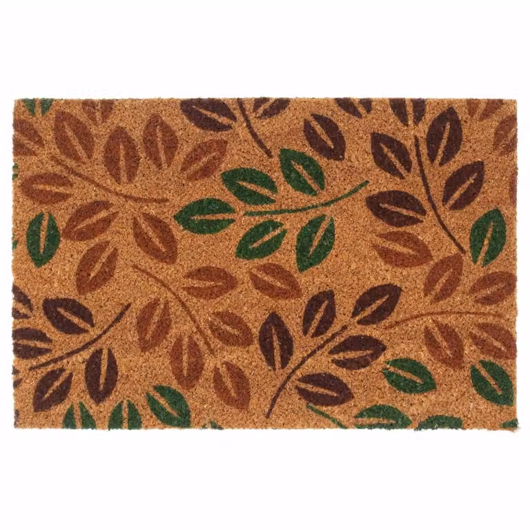 Berkfield Home Natural Coir Door Mat, Brown and Sand, W: 60 cm, D: 40 cm