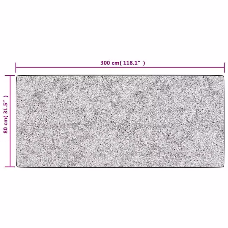 Berkfield Home Washable Multicolour Anti Slip Stone Look Rug, W: 80 cm, L: 300 cm