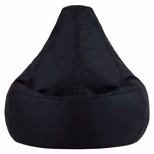 Bean Bag Bazaar 2 Pack of Black Water Repellent Outdoor Bean Bags with Filling Included – 4