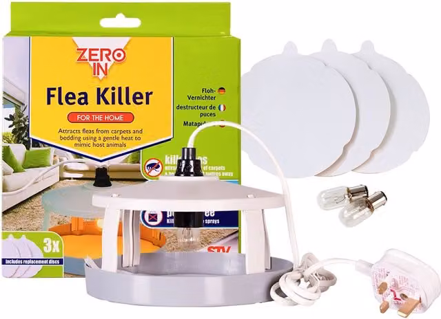 Zero In Home Flea Killer Lamp Trap - Grey