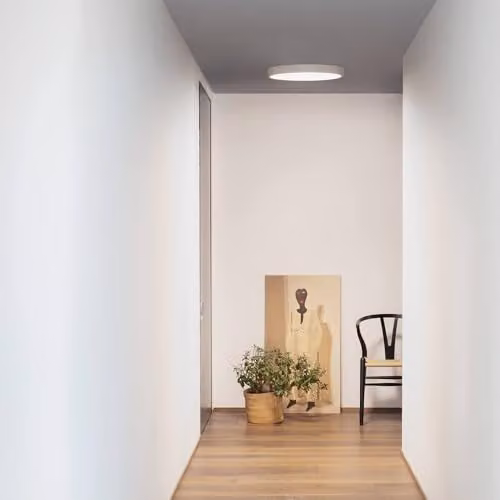 Netlighting Ray Integrated LED Semi Flush Ceiling Light in White, 6850Lm, IP44 – 2