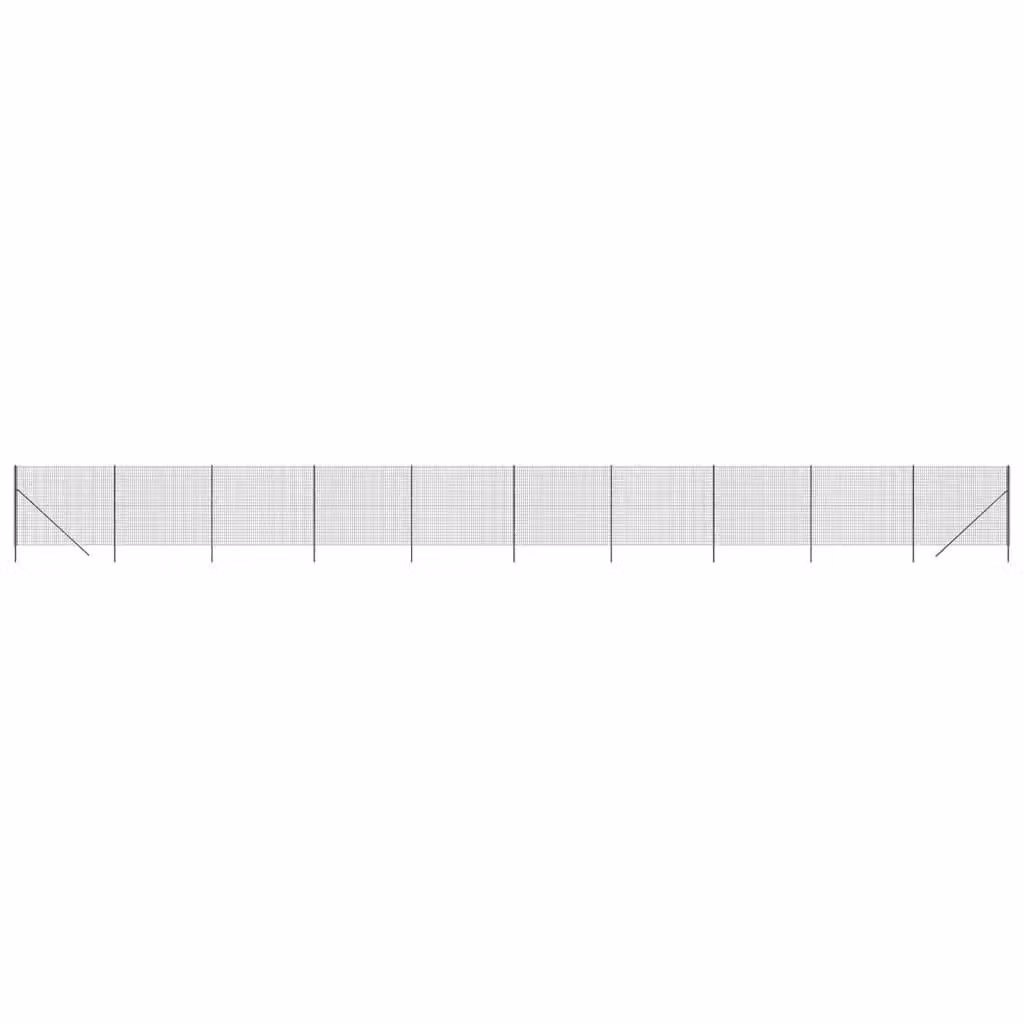 Berkfield Home Anthracite Black PVC Coated Galvanised Steel Wire Mesh Fence, H: 1.6 m x W: 25 m – 2
