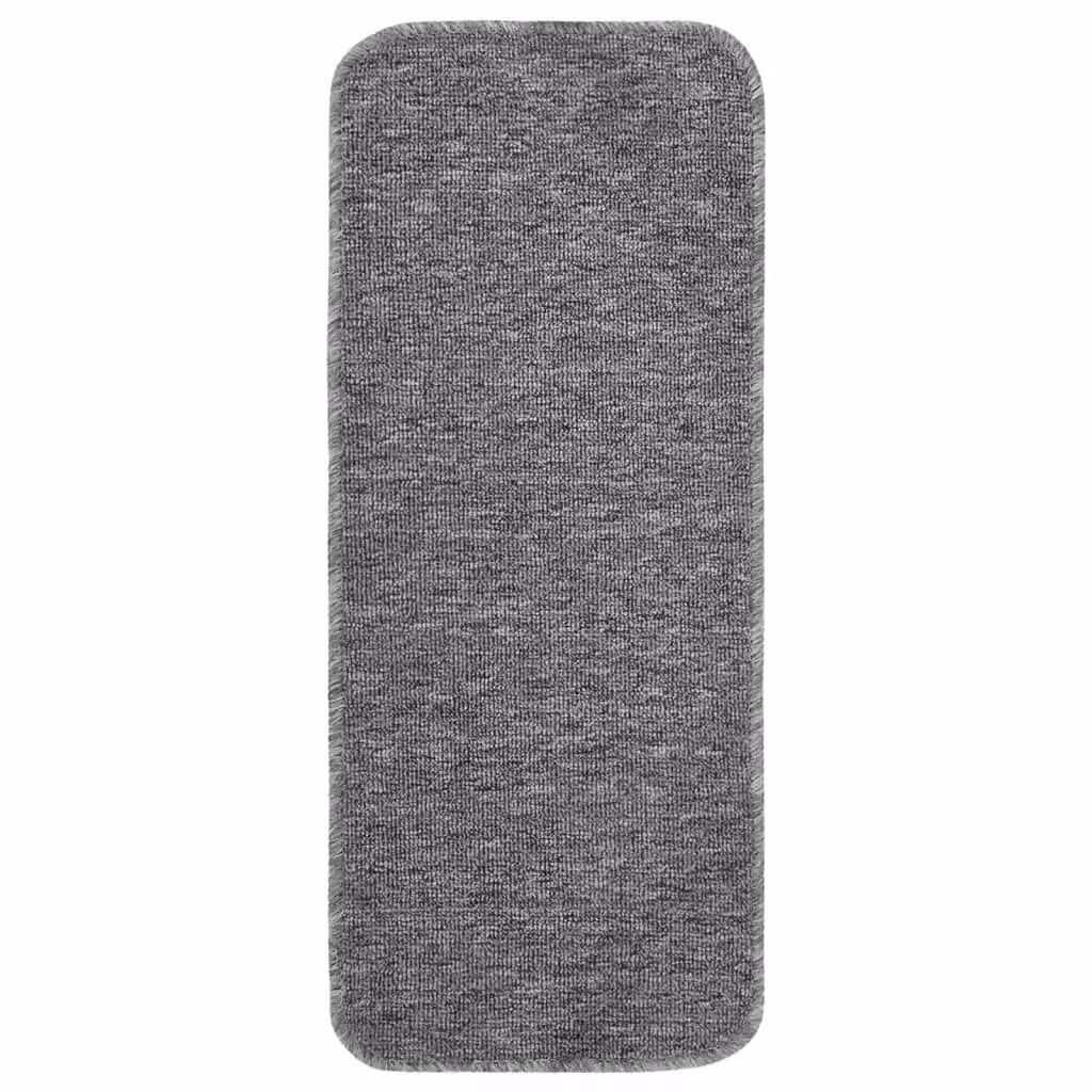 Berkfield Home Anti Slip Rectangular Stair Mats, Grey, 15 Pack, W: 60 cm, D: 25 cm – 2