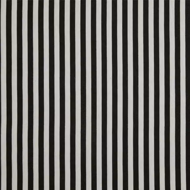 Homescapes Pure Cotton Thin Stripe Fabric, Black and White, Width: 150 cm