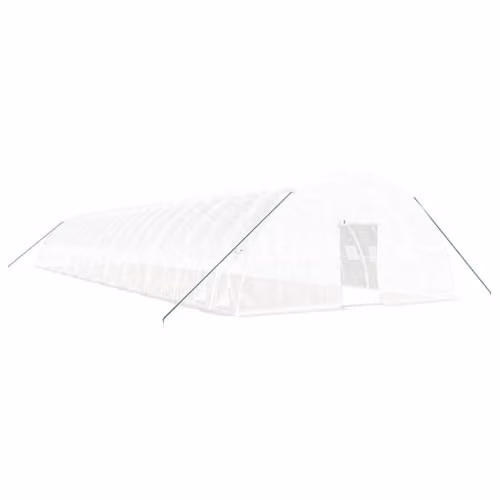 vidaXL Greenhouse with Steel Frame, White, W: 22 m, D: 6 m, H: 2.85 m