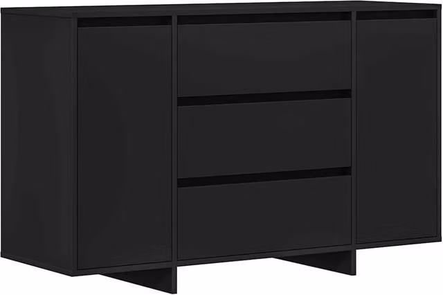 Berkfield Home Modern Matt Black Sideboard, W/D/H: 120 x 41 x 75 cm – 1