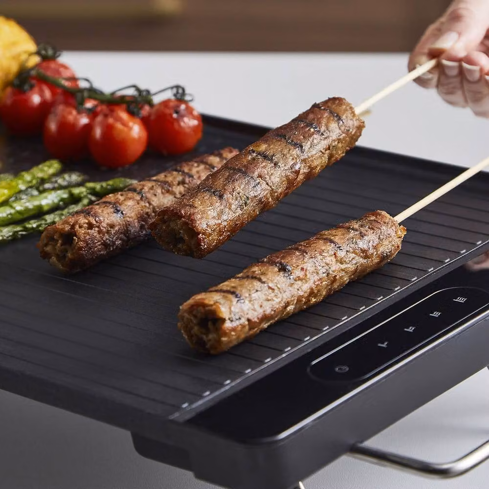 Morphy Richards Tabletop Electric Teppanyaki Griddle BBQ Hot Plate in Black, W: 52 cm, D: 28 cm – 3