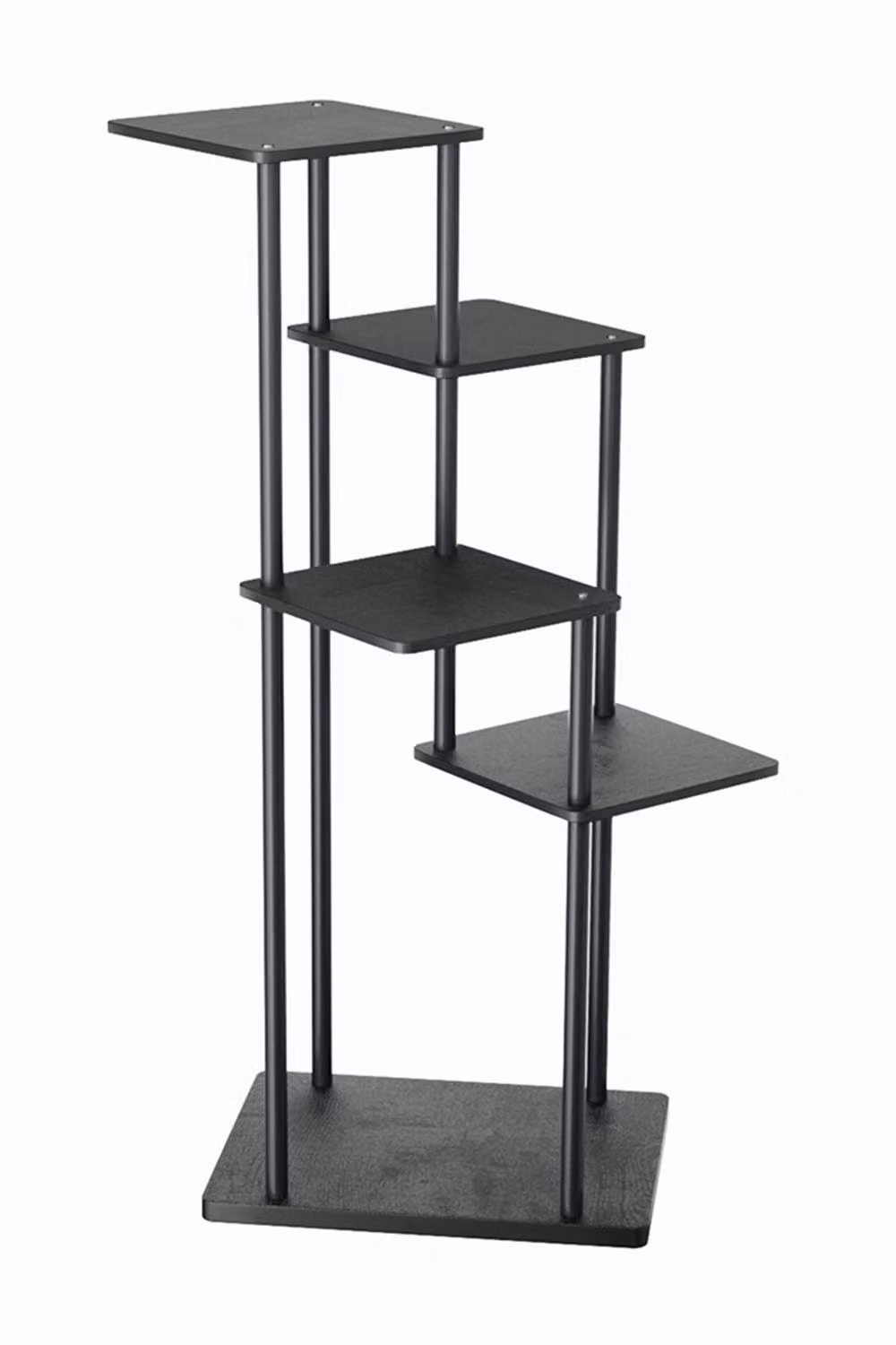 Living and Home 5-Tier Minimalist Corner Plant Stand in Matt Black – 5
