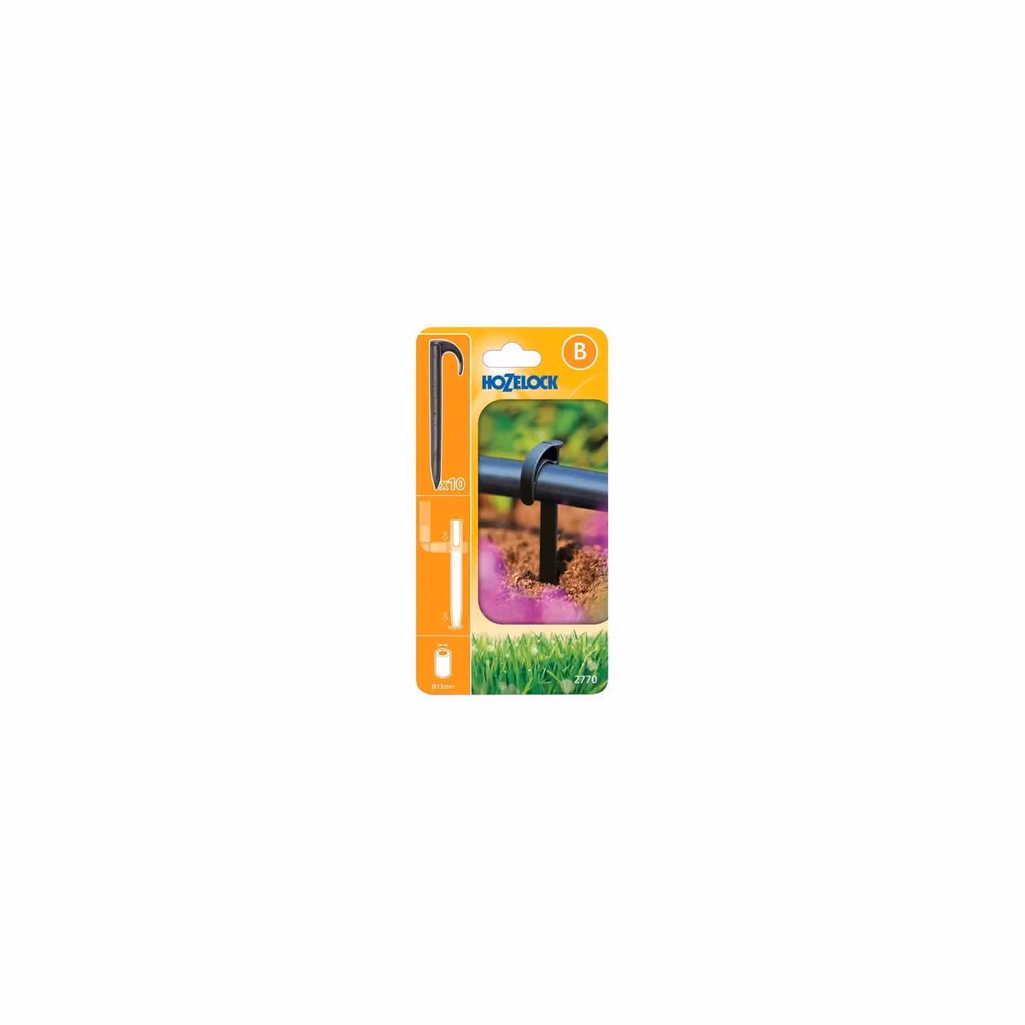 Hozelock 2770 Yellow Plastic Tube Stakes, 13mm (Pack of 10) – 2
