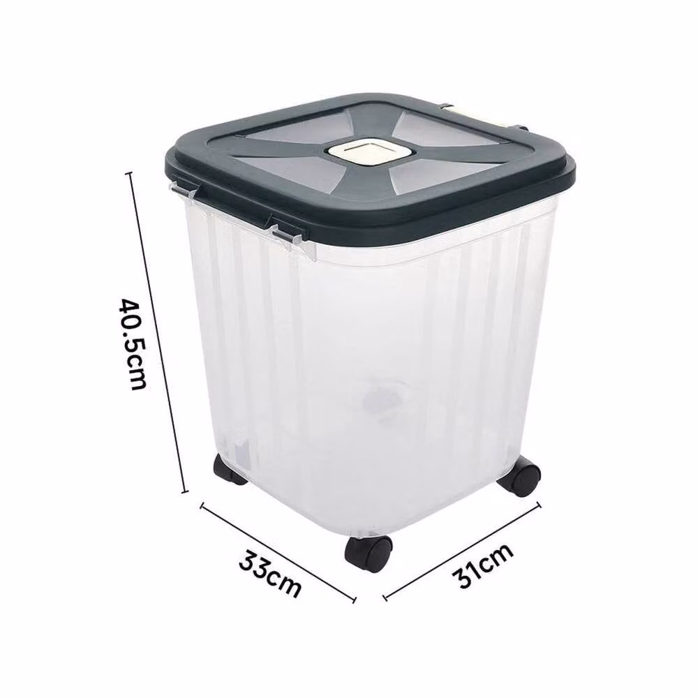 FORGEVIO Green Food Storage Container with Wheels, 7.5kg Capacity – 2