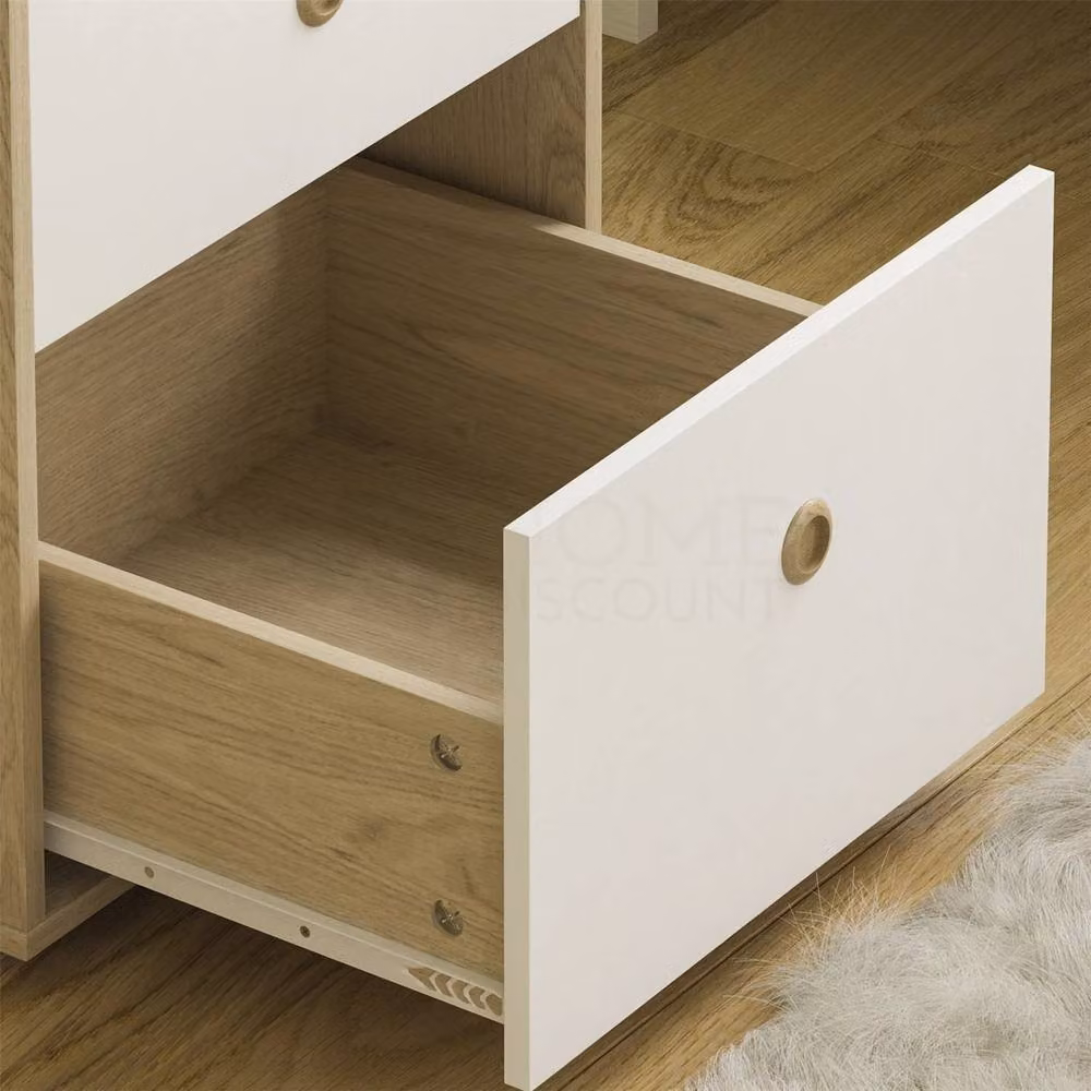ERGOVEXA 2 Drawer Chest of Drawers Bedside Table in White and Multicolour – 2