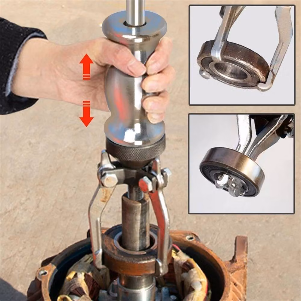 EONLION Silver Slide Hammer Bearing Gear Hub Puller Set for Internal and External Use – 6