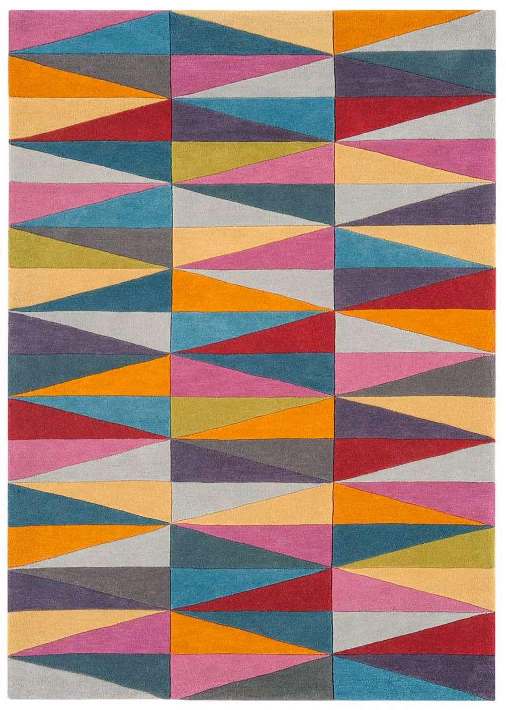 The Rug Shop UK Handmade Wool Geometric Multicolour Area Rug W: 140 cm, D: 200 cm – 6