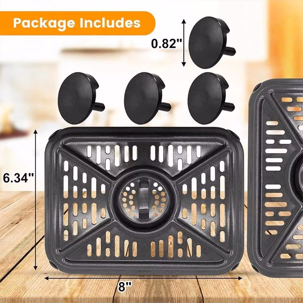 Ventryn 2 Pack Air Fryer Grill Pan in Black – 3