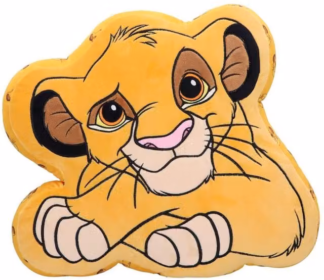 Nemesis Now Disney Lion King Simba Graphic Cushion in Orange and Yellow, W/D/H: 40 x 40 x 40 cm
