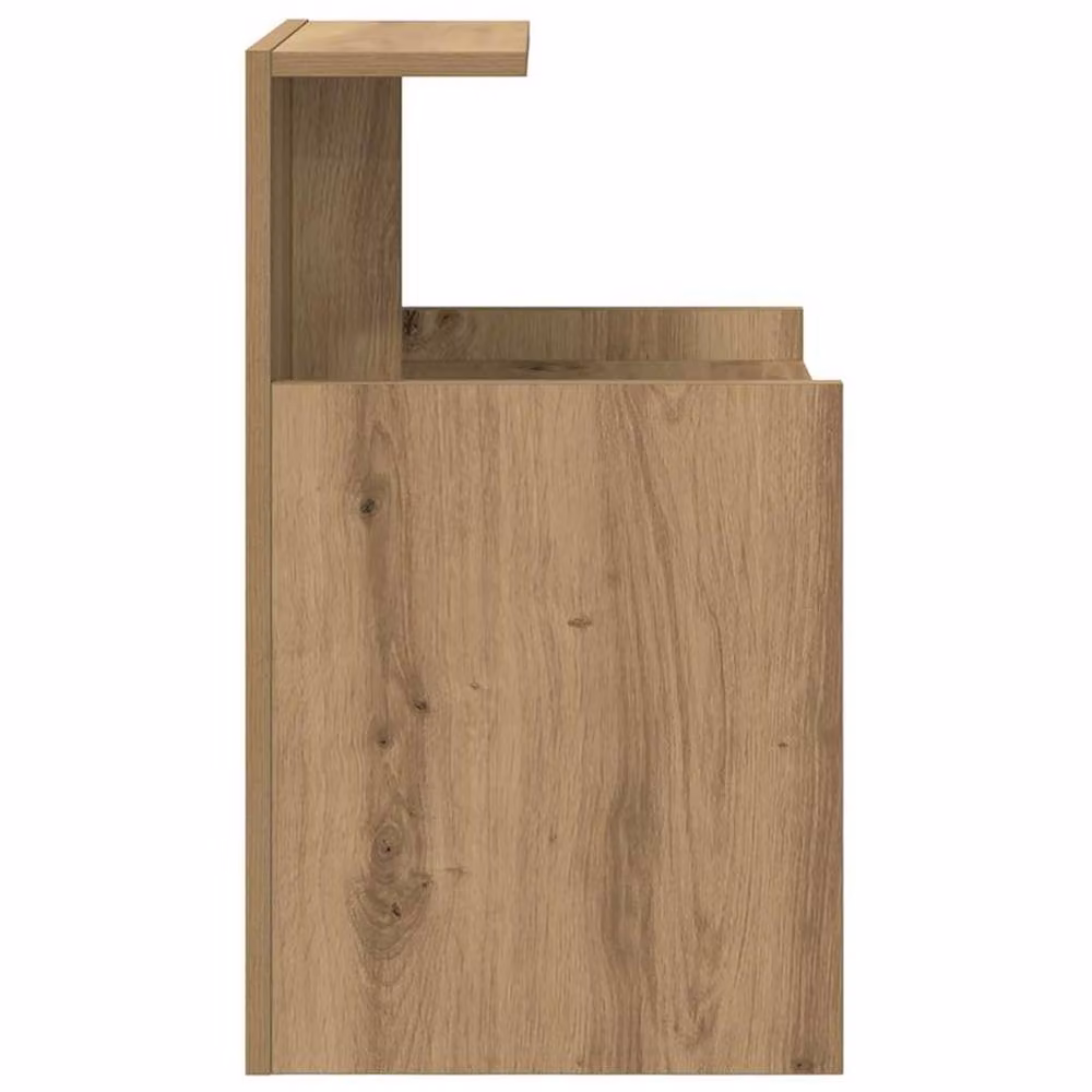 Berkfield Home Modern Wall Mounted Bedside Cabinet in Artisan Oak Brown, W/D/H: 40 x 35 x 60 cm – 4