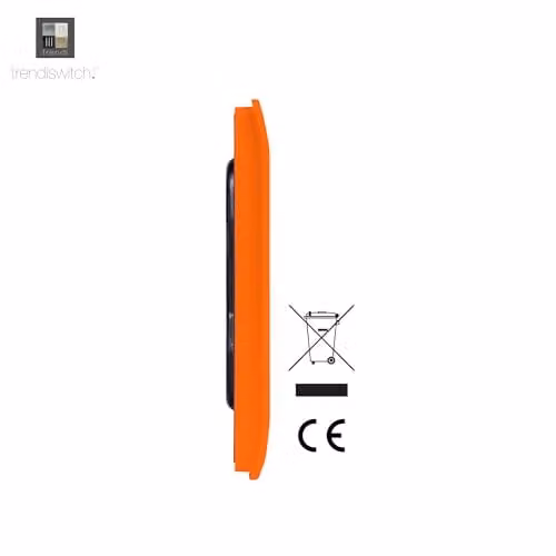 Trendi Artistic Modern Glossy Tactile Single Blanking Plate in Orange – 2