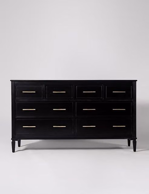 Swoon Claudine 8 Drawer Mango Wood Chest in Black