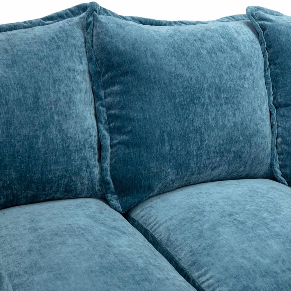 Furnishings For Less UK Colby 5 Seater L Shaped Corner Sofa in Petrol Fabric – 3