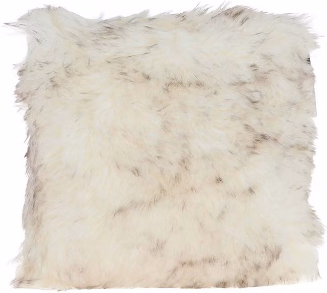 Fenland England Real Sheepskin Square Cushion in White
